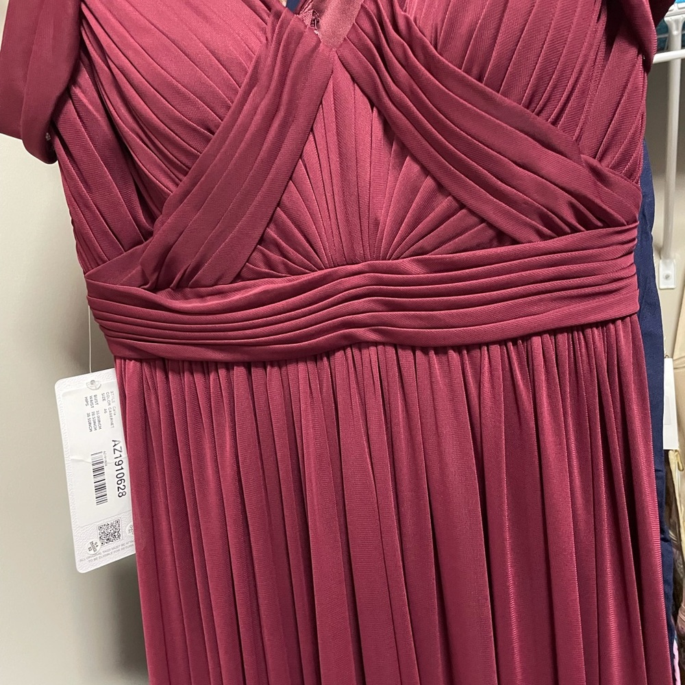 NWT AZAZIE Calla Dress in Cabernet - Picture 2 of 4